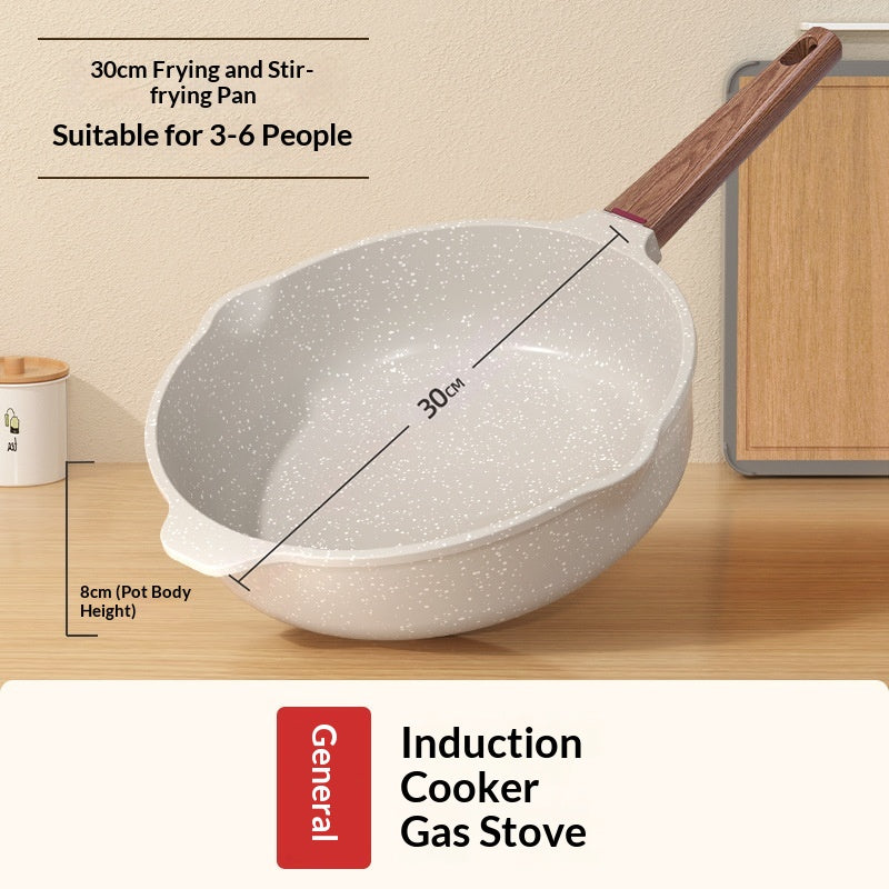 Non-Stick Flat-Bottom Frying Pan for Induction & Gas Stoves - Multiple Sizes