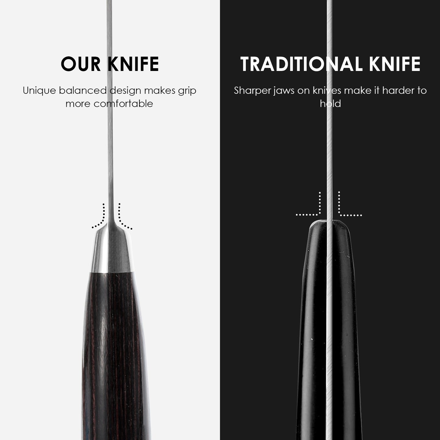 7 Inch Santoku Knife - High Carbon Stainless Steel Chef Knife with Pakkawood Handle