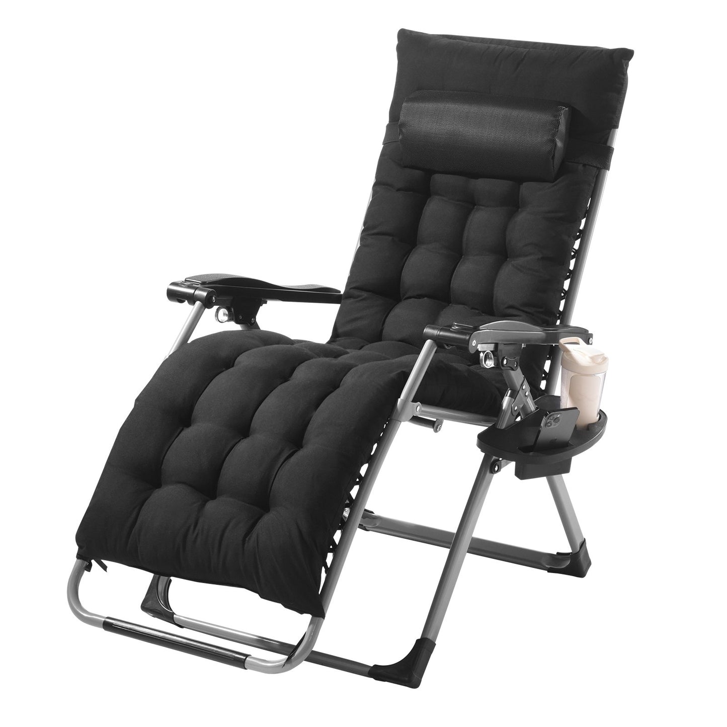 Heavy-Duty 26-Inch Zero Gravity Lounge Chair with Cushions - Indoor & Outdoor