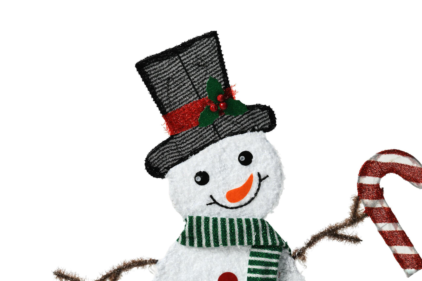 Heart-Shaped Snowman LED Lights for Holiday Decor
