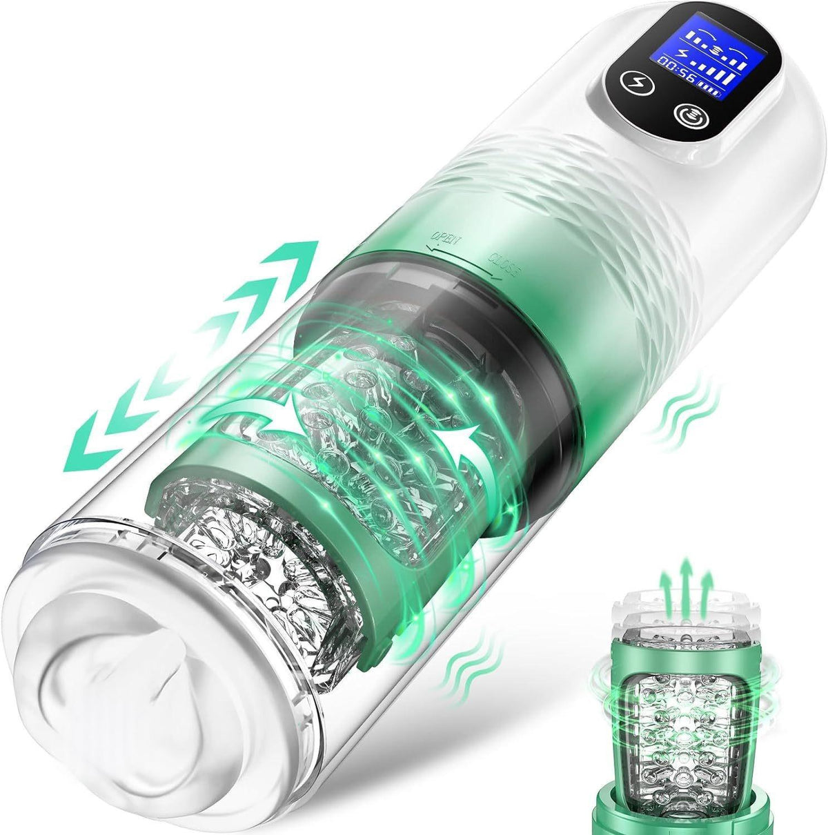 Automatic Male Masturbation Cup with Pulse and Telescoping Action - Adult Sex Toy