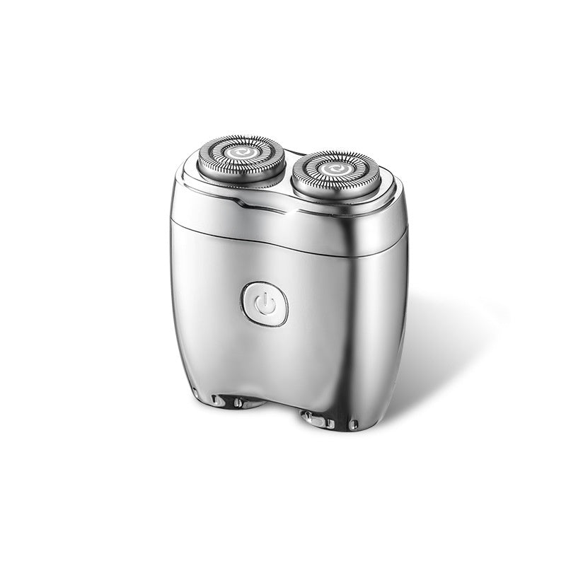 Portable Electric Shaver with Floating Double Head