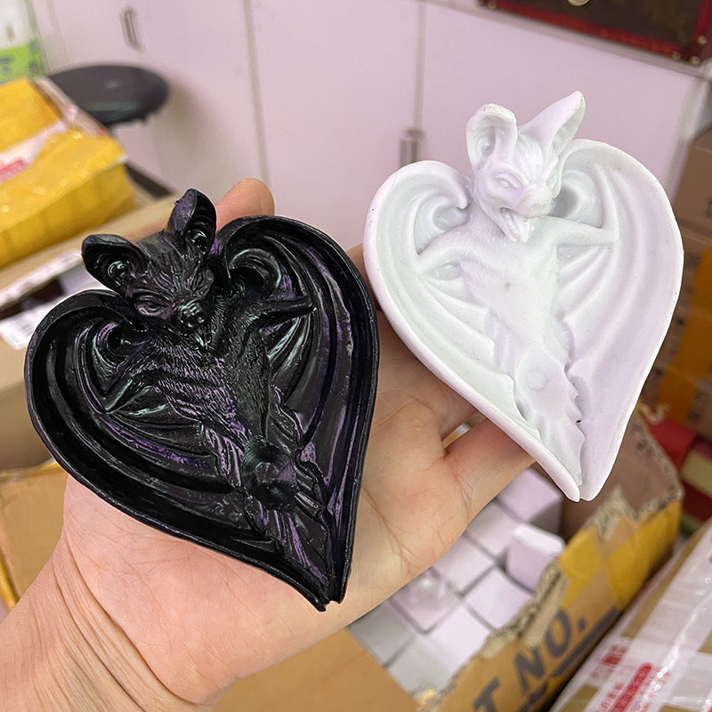 Crystal Ball Resin Base with Vampire Bat Decor - Home & Party Craft Supplies