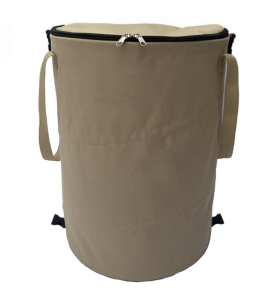 Large-Capacity Foldable Outdoor Trash Bin with Lid for Camping and Garden Storage