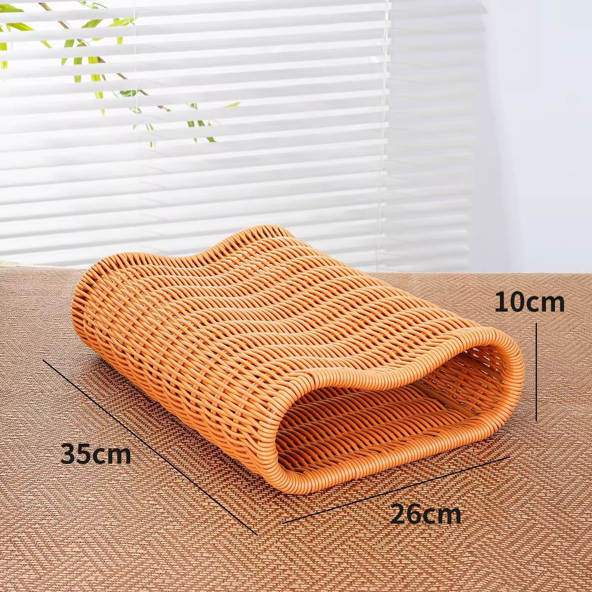 Rattan-Style Summer Cooling Cervical Pillow Support Cushion - Handwoven