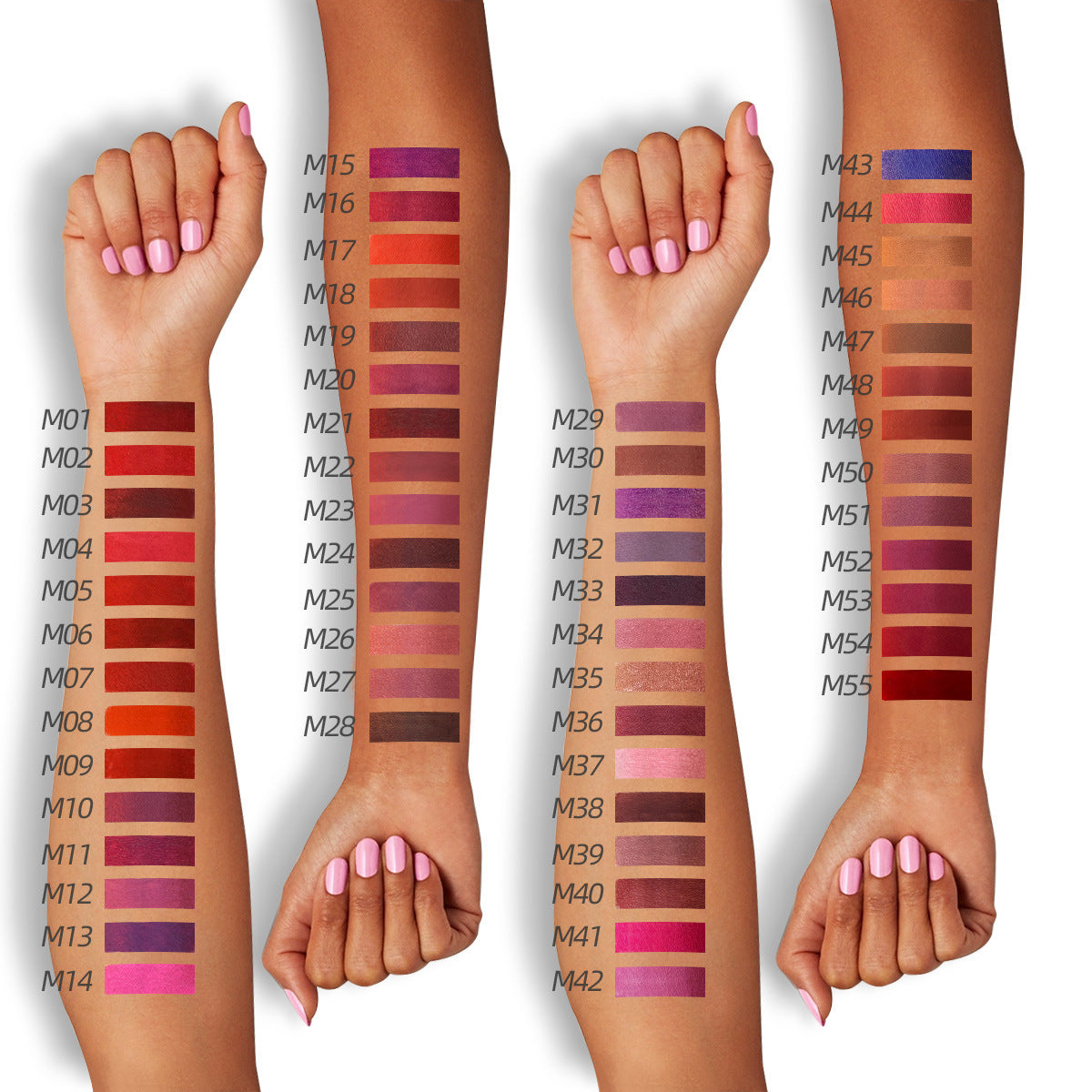 Matte & Glossy Lipstick Set with Frosted Square Tube - Multiple Colors
