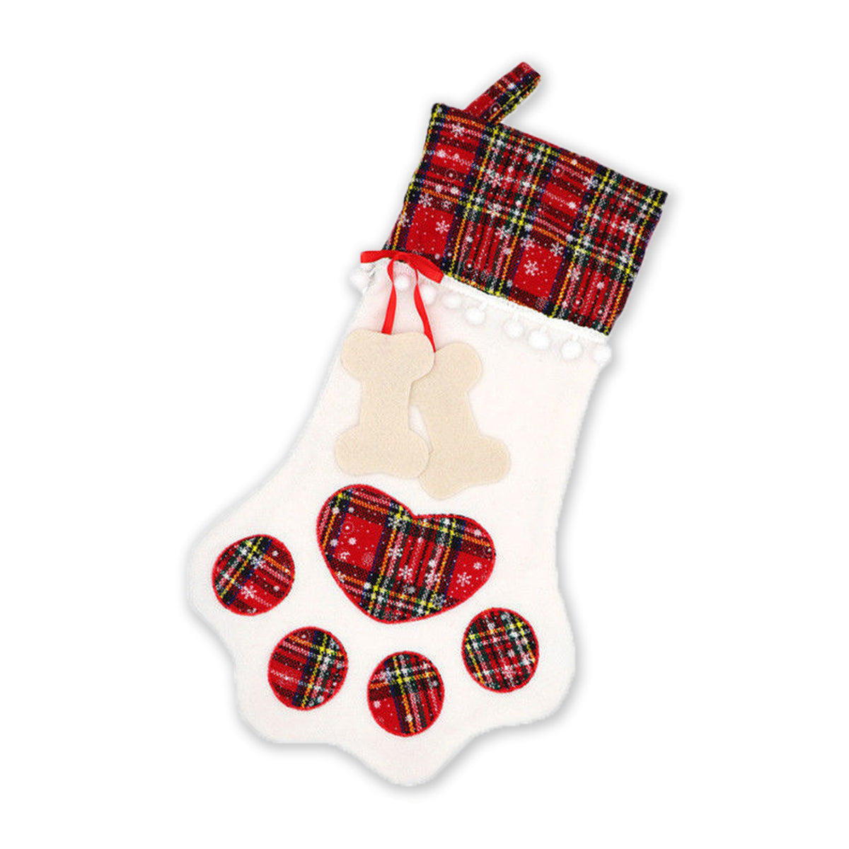 Buffalo Plaid Pet Stockings for Cats and Dogs - Christmas Hanging Decorations