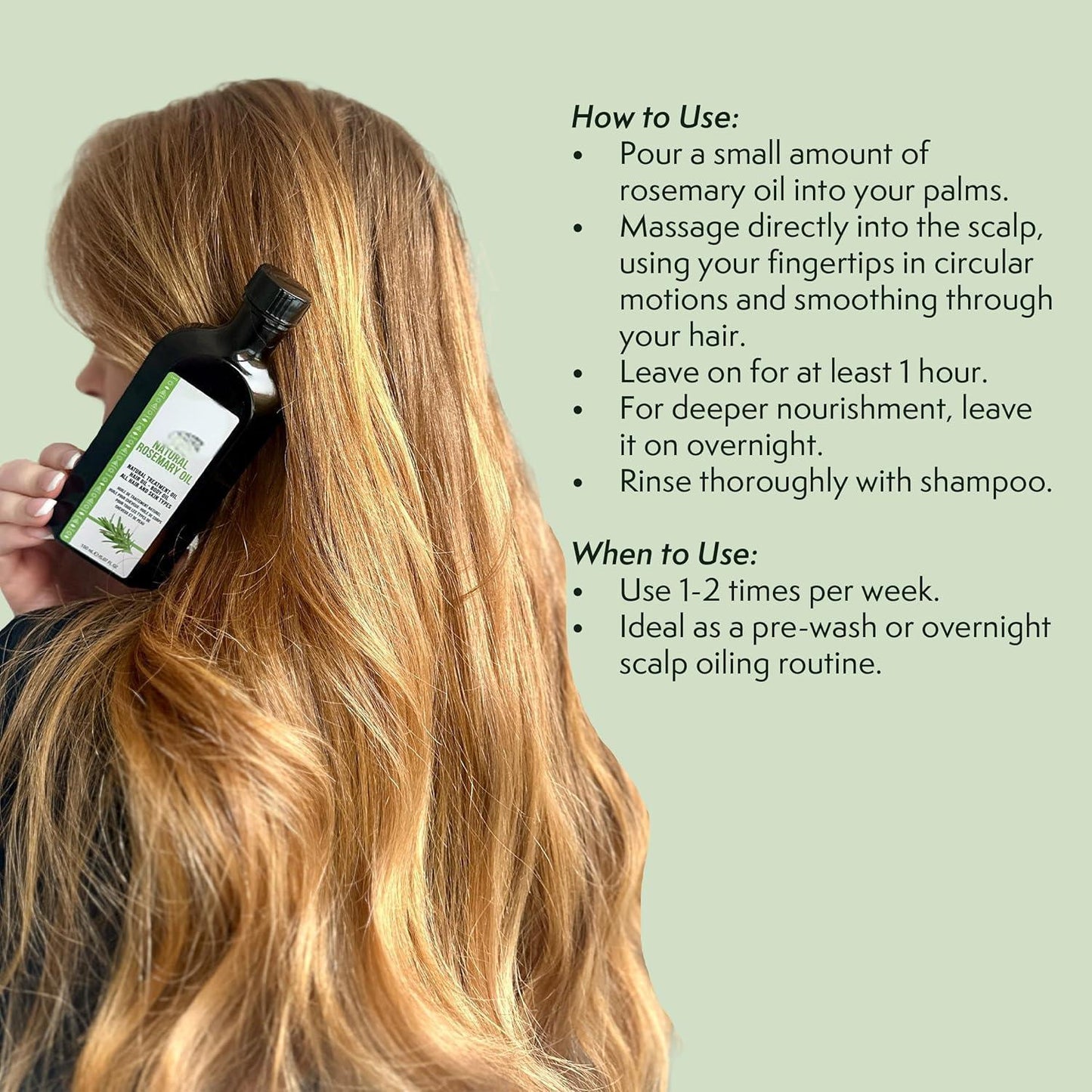 Hair Oil - Softening, Fragrant Shine-Enhancing Essential Oil for Hair Care