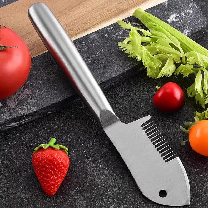 Stainless Steel Scallion Chopper - Multifunctional Onion & Herb Cutter