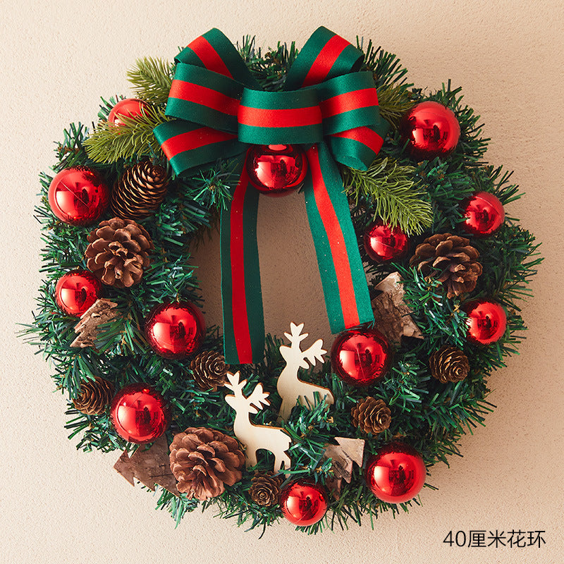 40cm Deer Garland Christmas Decoration Handmade PVC Holiday Ornaments