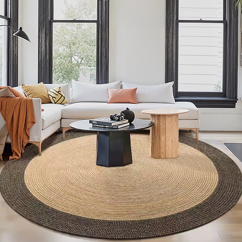 Natural Jute Round Rug - Nordic Style Floor Mat for Living Room & Home
