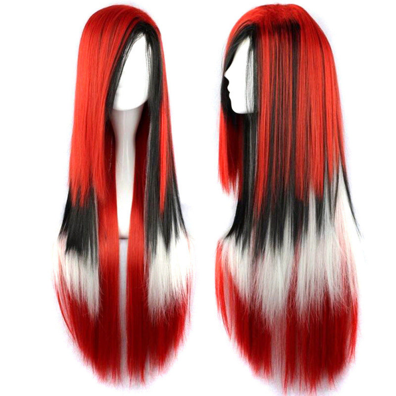 Colorful Synthetic Wig for Dance Parties - Long Curly Cosplay Hair