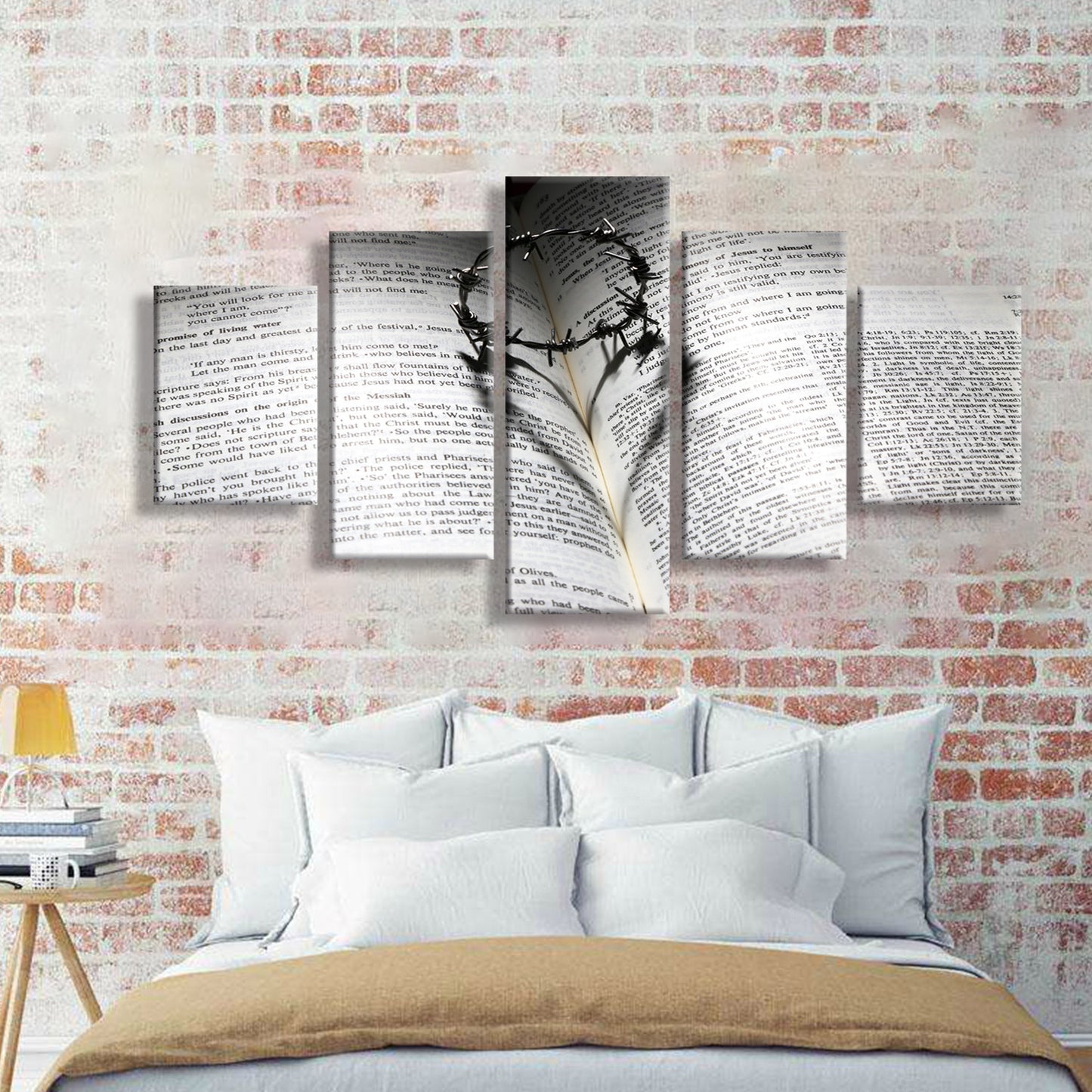 Bible Wall Art Canvas Painting Set - Modern Decorative Religious Decor