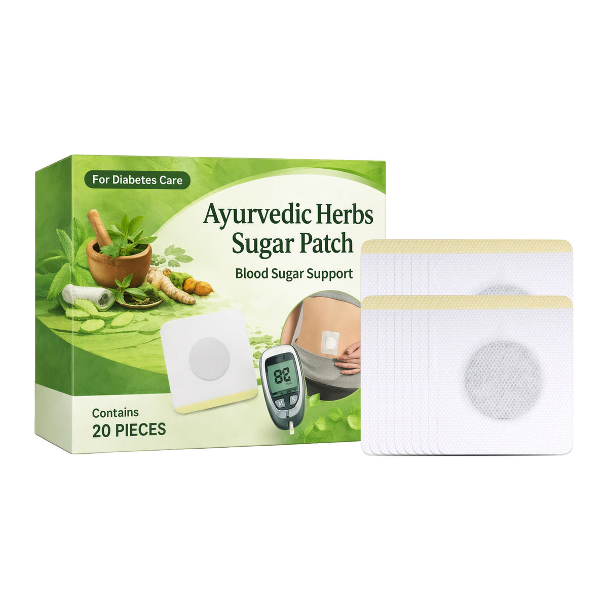 Grass Body Care Patch - 20 Pieces, Breathable Nonwoven