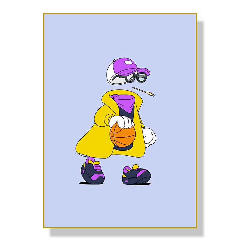 Sports Cartoon Characters Wall Art Poster Canvas Painting for Living Room