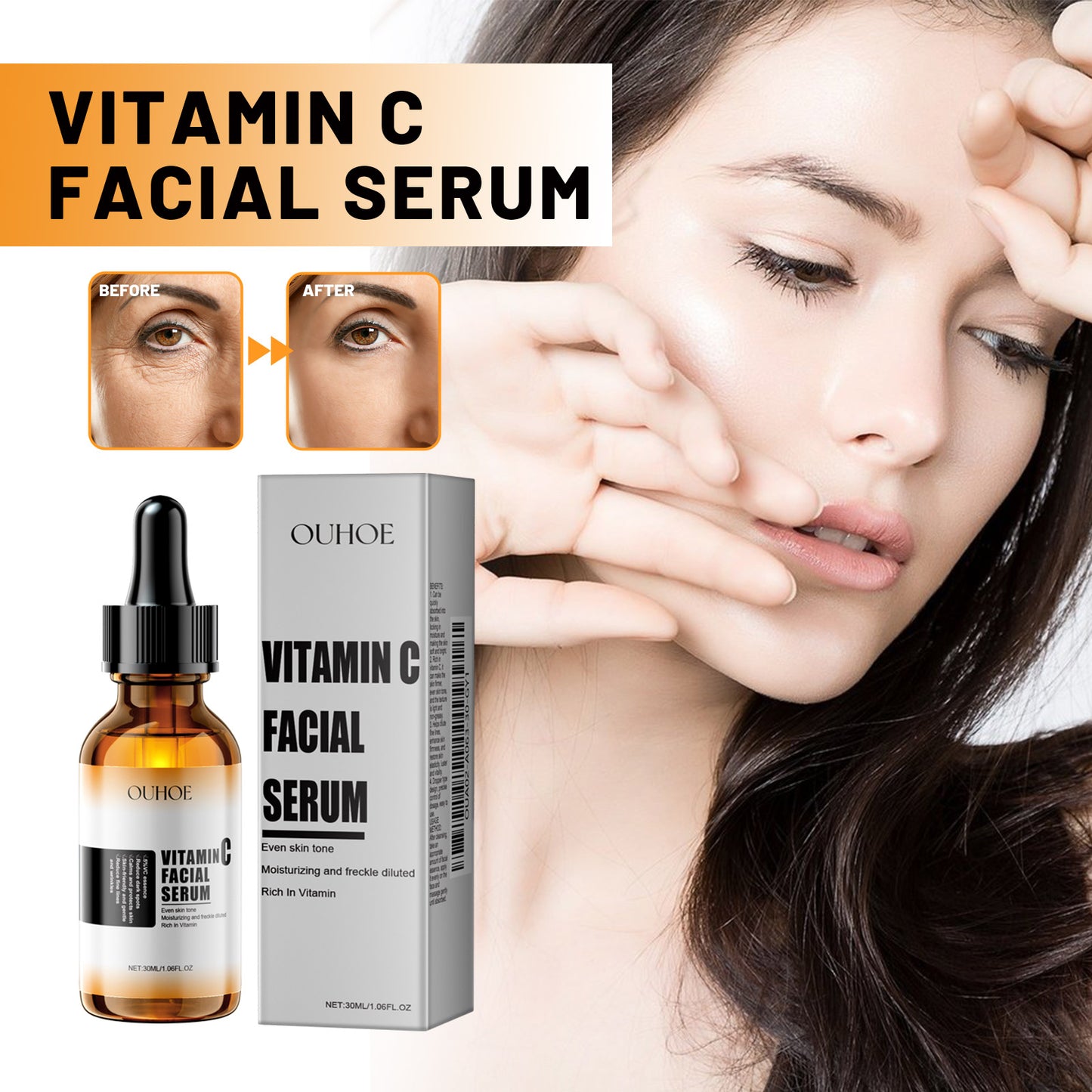 Anti-Aging Facial Serum with Vitamin C & E - Brightening & Hydrating 30ml