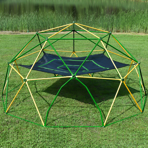 13-Foot Geometric Dome Climber Play Center with Hammocks