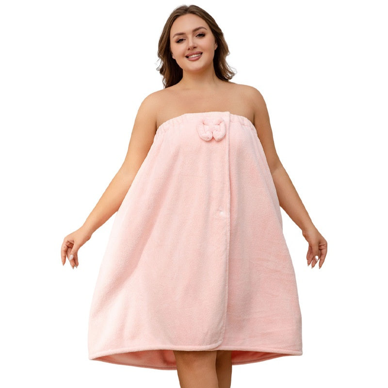 Plus Size Cotton Bathrobe with Hat Set - Absorbent, Comfortable Lounge Wear