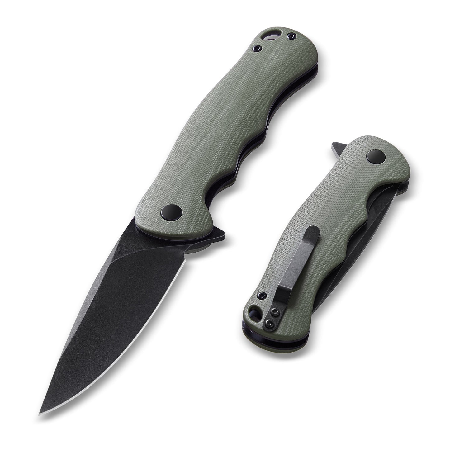 Folding Pocket Knife - 3.5" D2 Steel Blade, G10 Handle