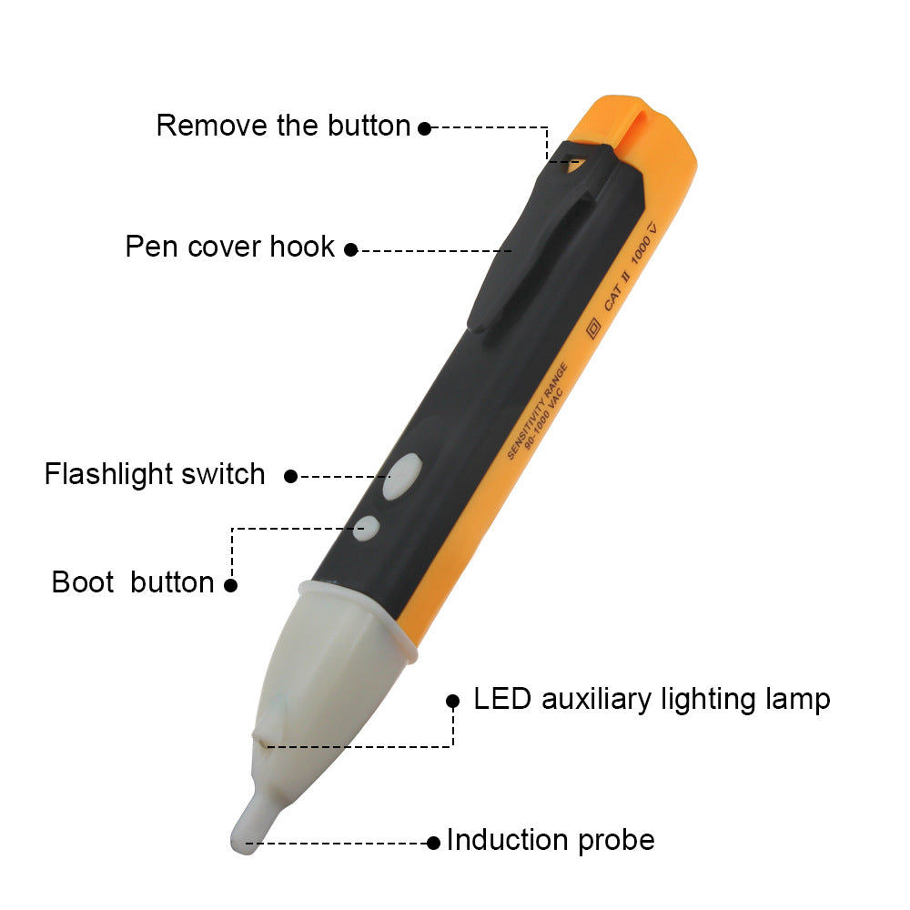 Non-Contact Induction Tester for Electricians - Multi-Function Electrical Voltage Detector