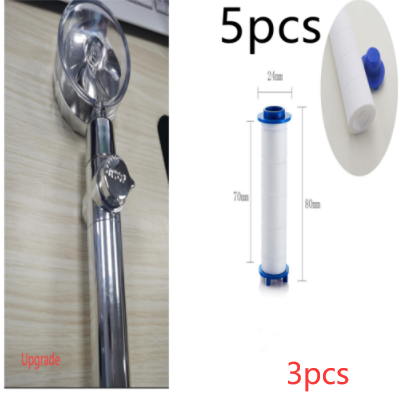 High Pressure Turbo Shower Head with Water Saving Feature & 360° Fan Extension