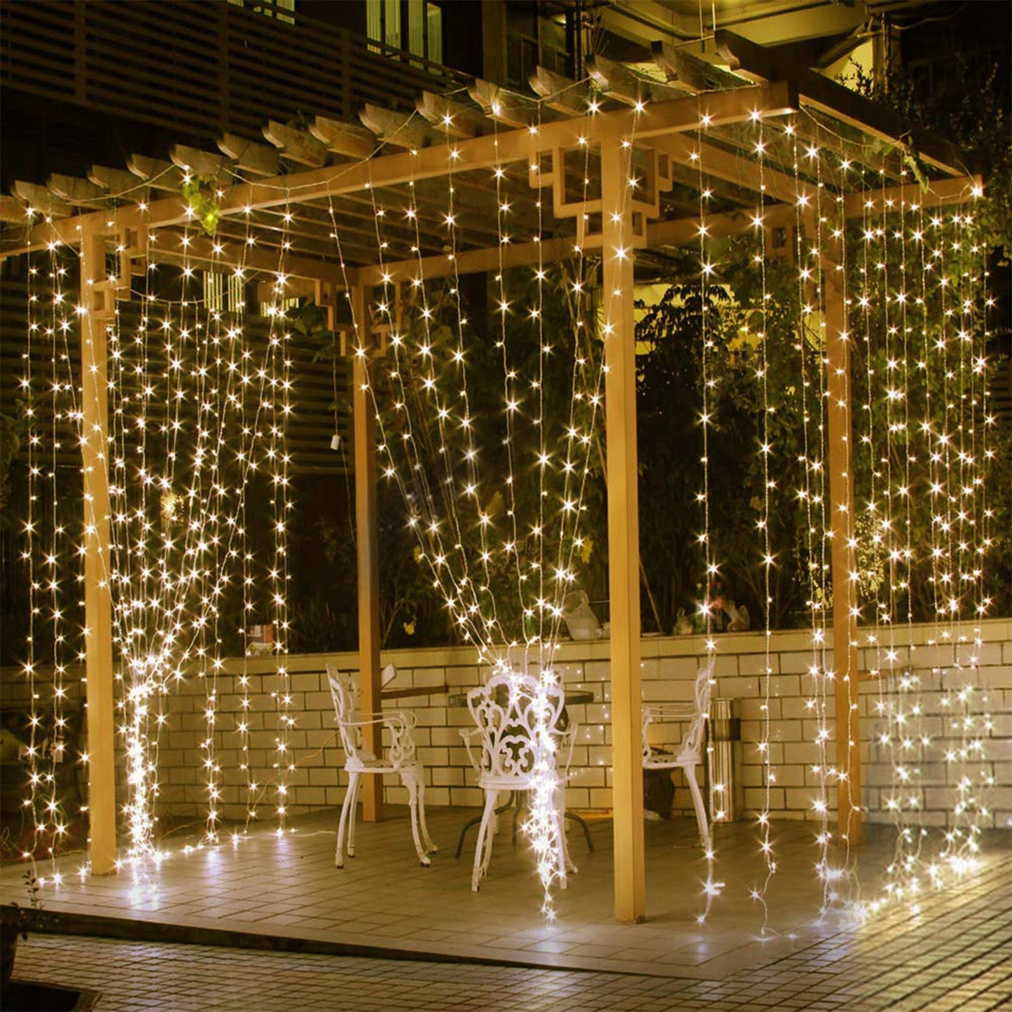 3M Waterproof LED String Curtain Lights with Remote & 8 Modes for Holiday & Garden Decor