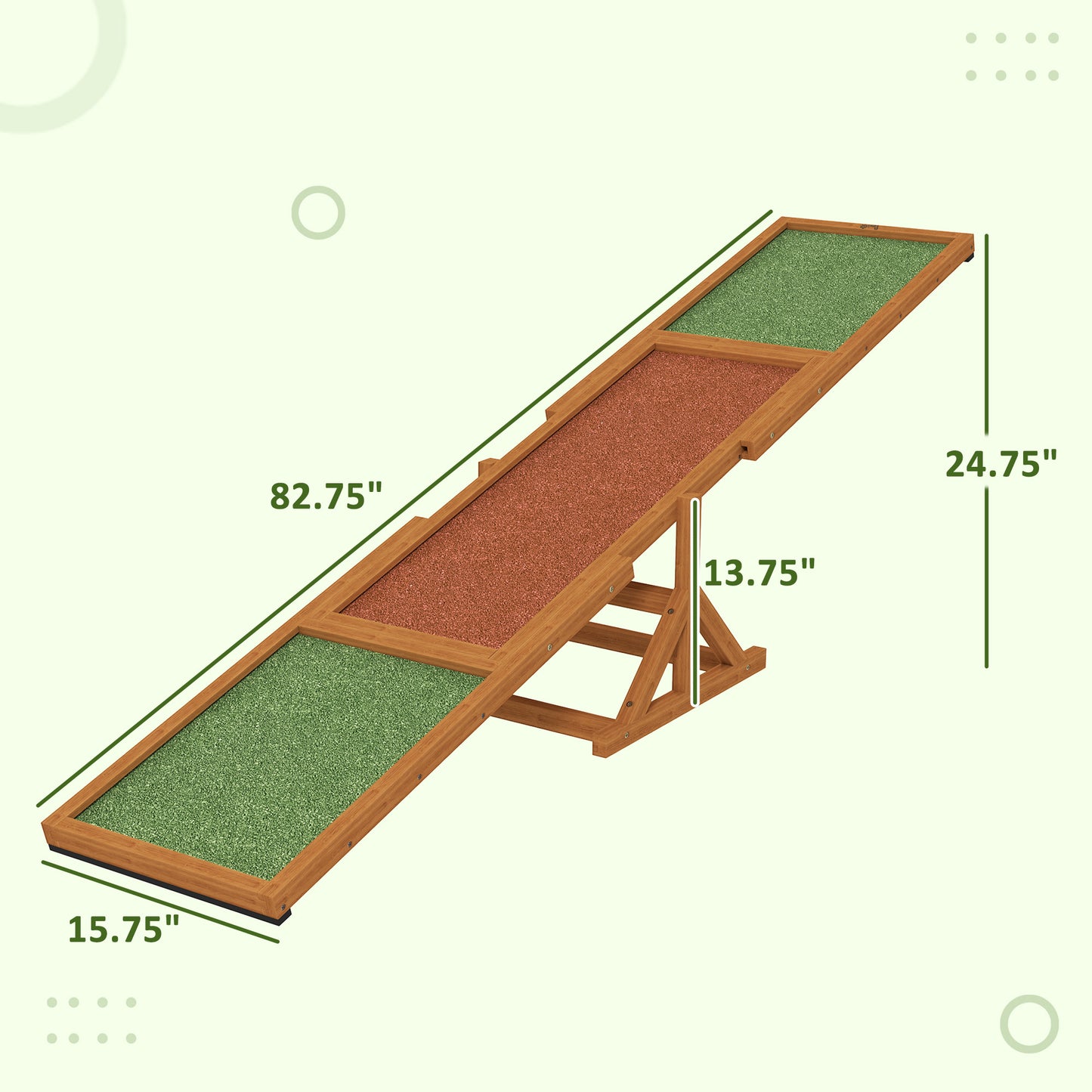 Dog Agility Seesaw for Training and Exercise, Weather Resistant, 83 Inches