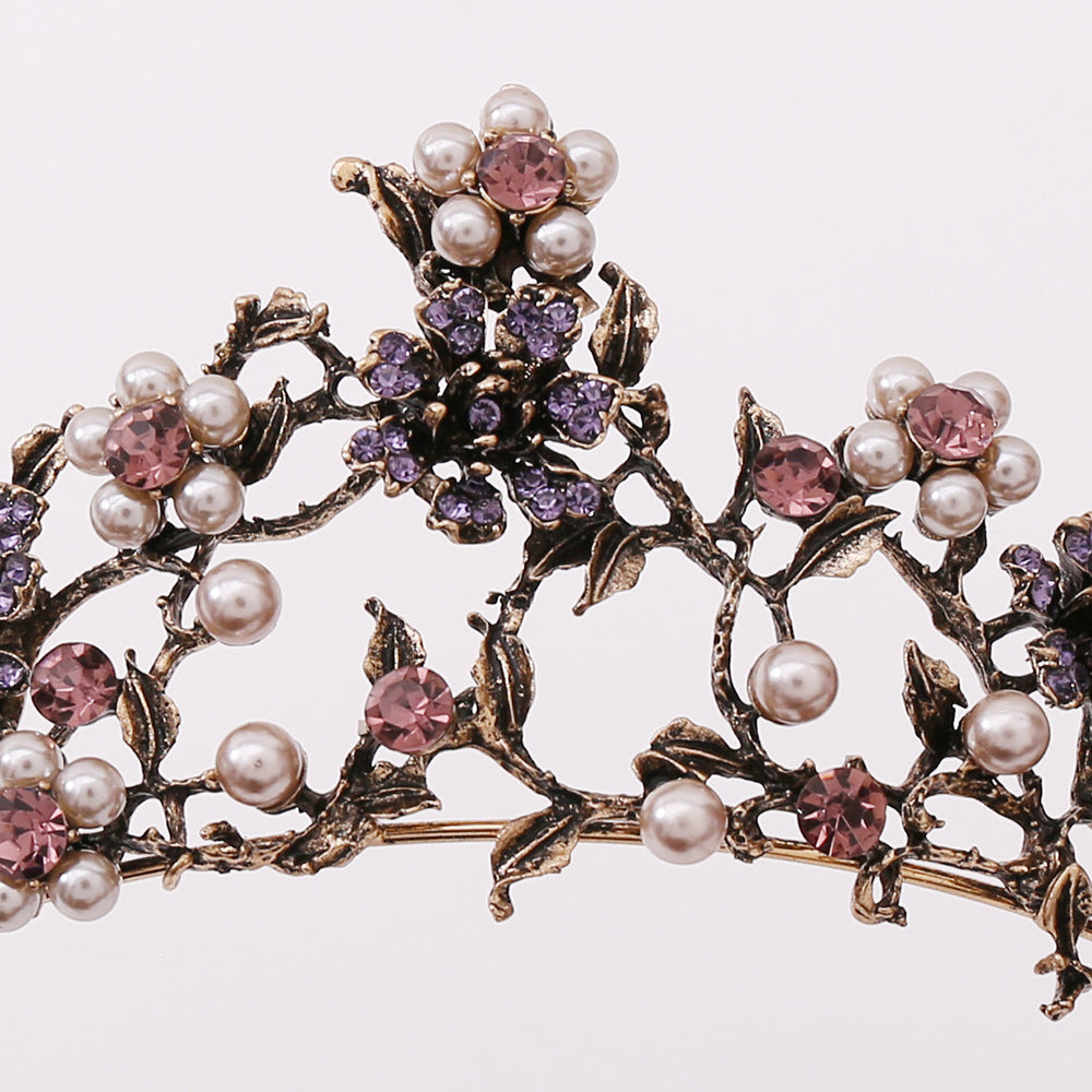 Floral Diamond Baroque Bridal Tiara