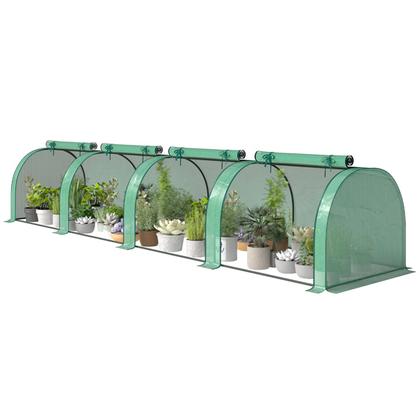 Mini Greenhouse Garden Bed with Zipper Doors for Easy Plant Care
