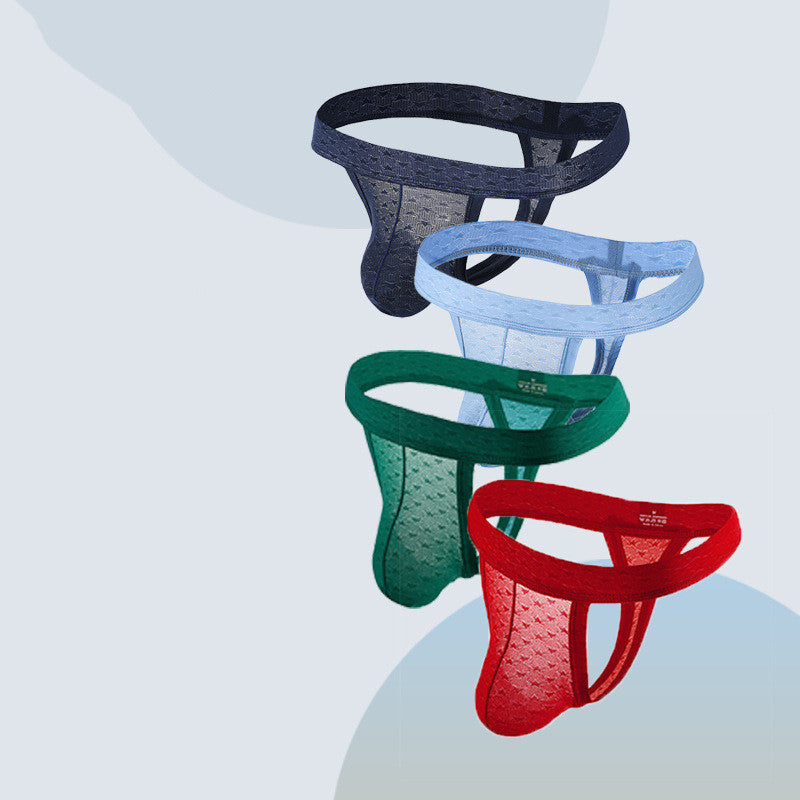Men's Breathable Thong Underwear - Comfortable Low Waist Briefs for All Seasons