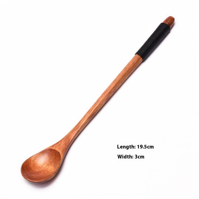 Wooden Coffee Spoon Set - Small 23cm Handles for Tea, Muddler & Stirring