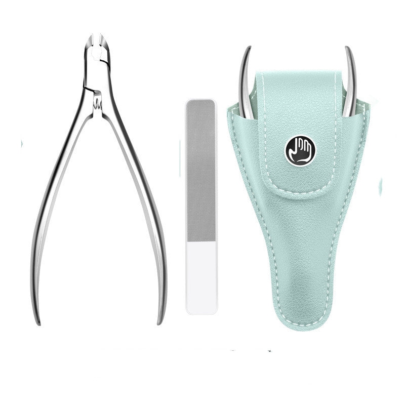Stainless Steel Olecranon Nail Clipper Plier Set with Leather Case