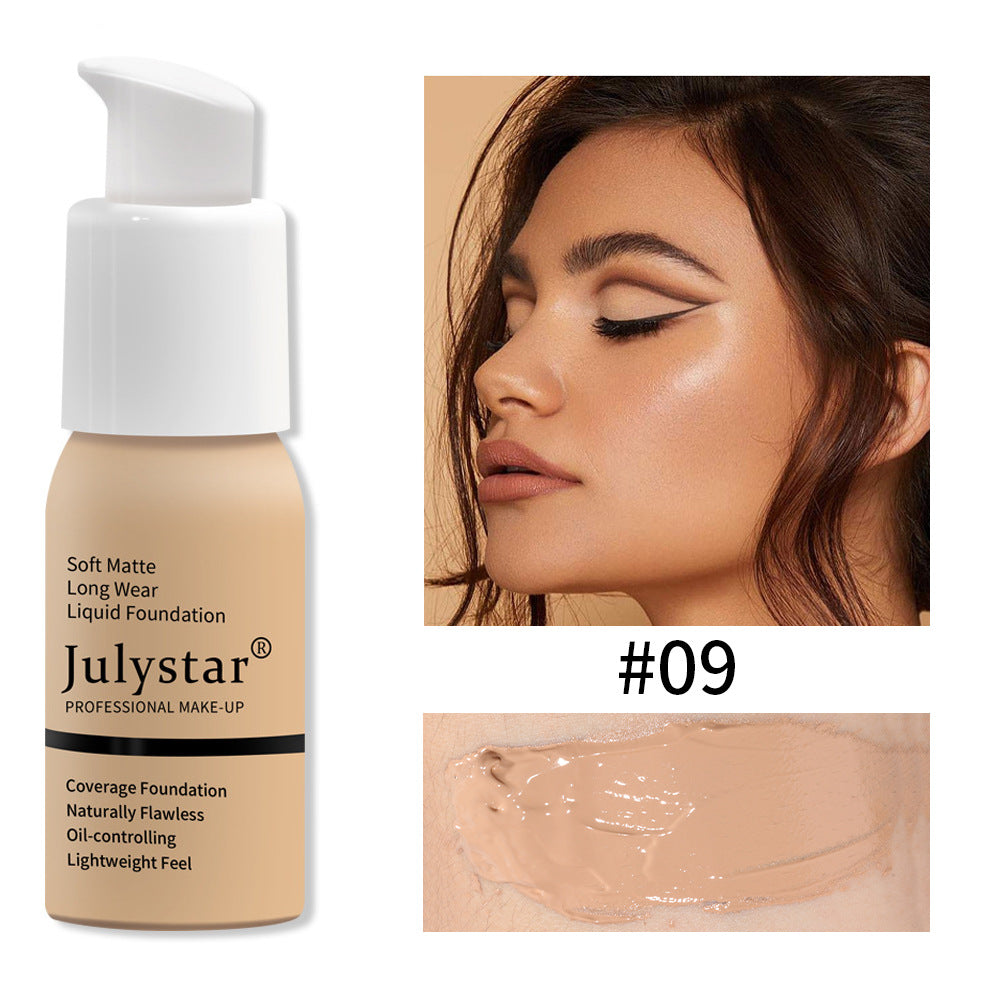 Long-Lasting Liquid Foundation - Waterproof Moisturizing Concealer Makeup