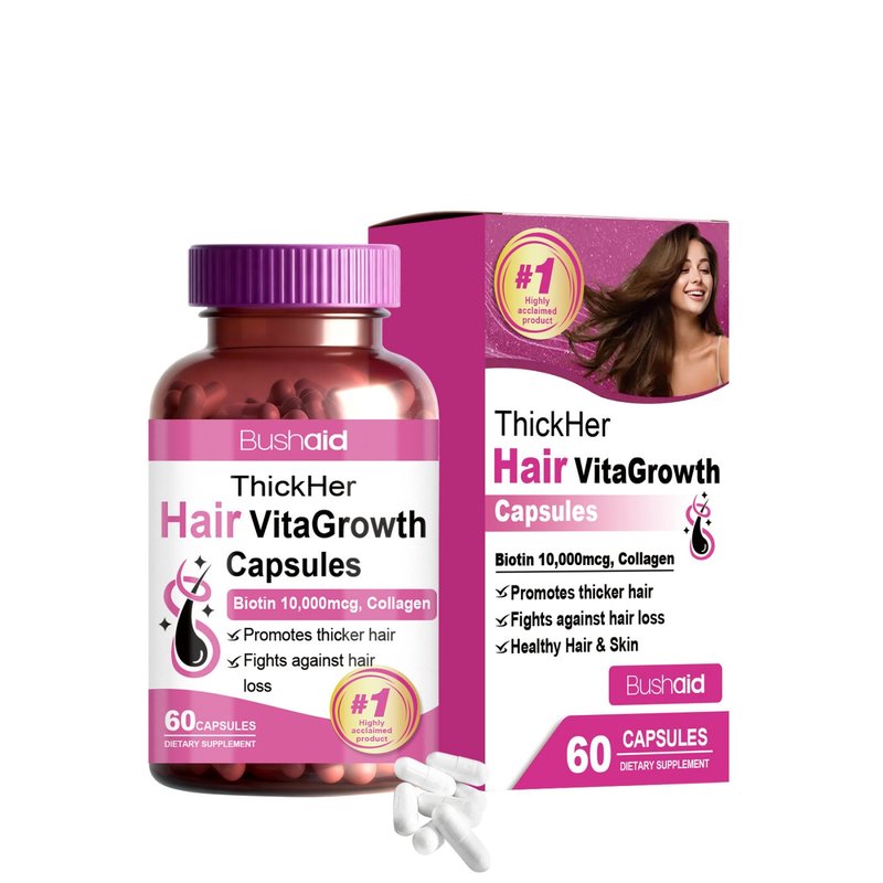 Biotin & Collagen Capsules - 60 Count Hair & Skin Support