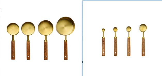 Stainless Steel Measuring Cups & Spoons Set - Kitchen Baking Tools