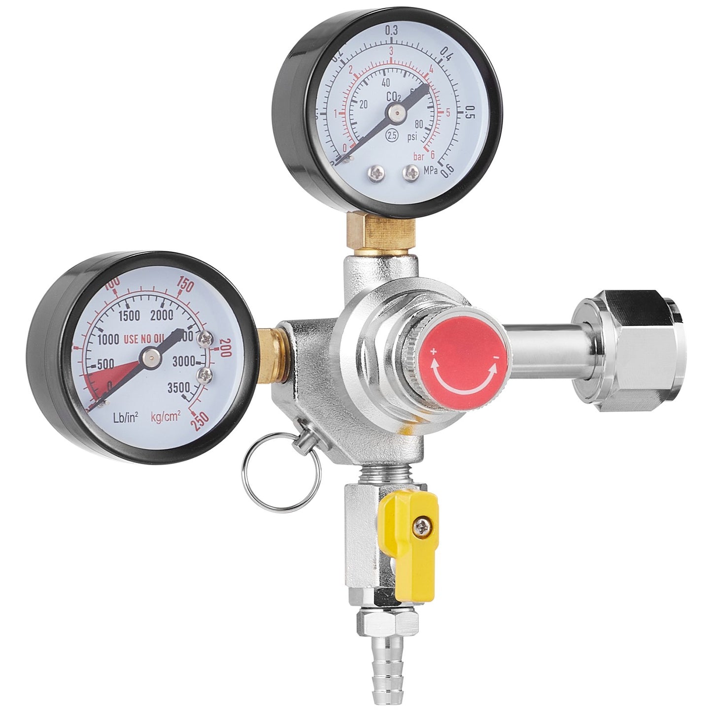 CO2 Regulator with Adjustable Pressure 0-60 PSI - Heavy Duty