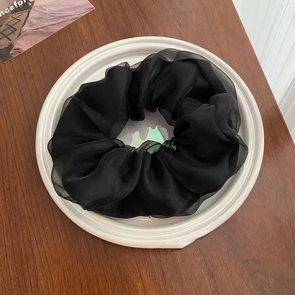Solid Color Organza Double-Layer Hair Ring for Hair Accessories