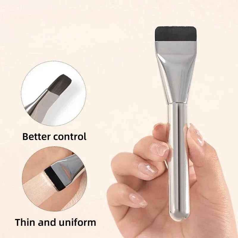 Ultra Thin Foundation Brush Flat Makeup Tool for Precise Application - Traceless Finish