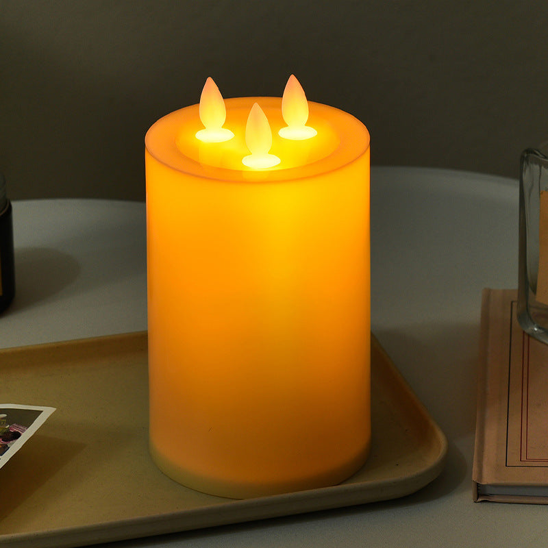 Electric Candle Lamp Romantic Holiday Wedding Smoke-Free Flame Light - Home Decor
