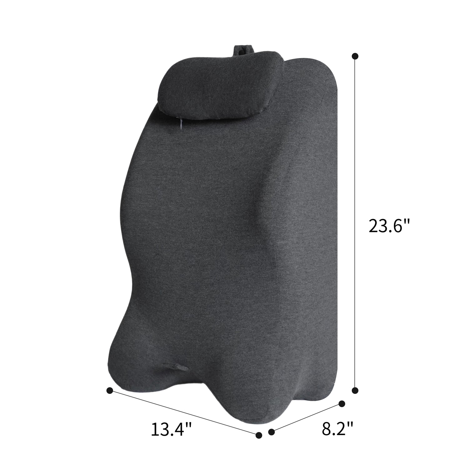 Ergonomic Spinal Posture Support Bed Pillow - Grey