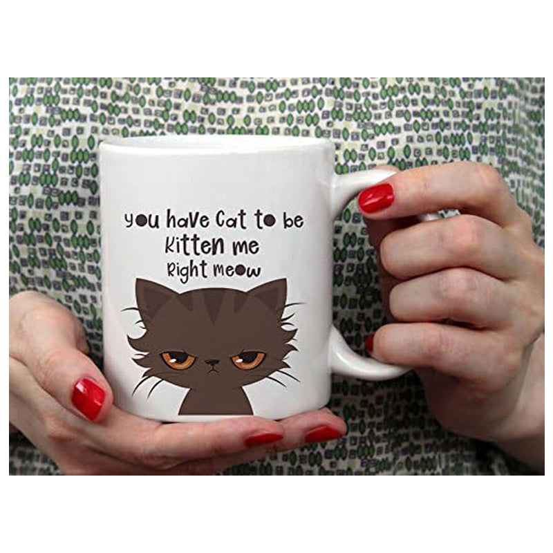 Funny Cat Lovers Coffee Mug - 325ml Ceramic Cup
