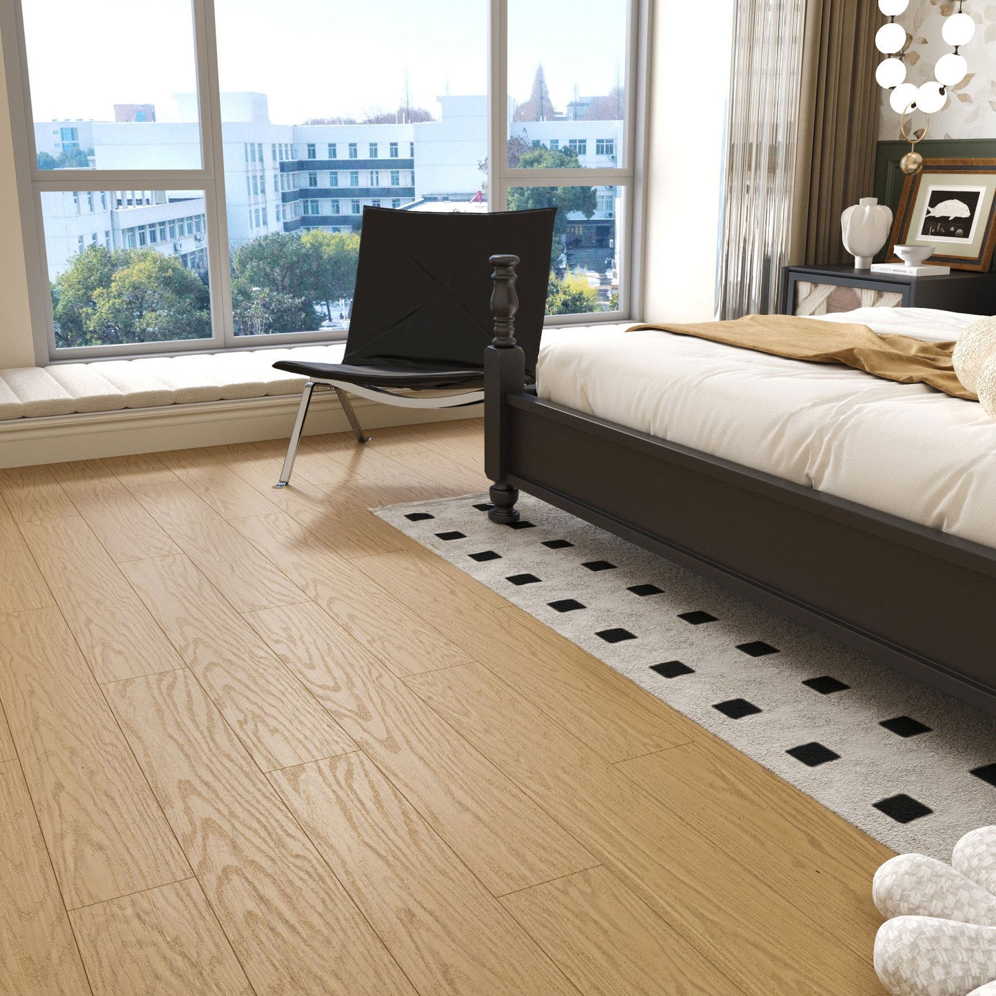 Tongue and Groove Engineered Hardwood Flooring - Natural Wood, Set of 2