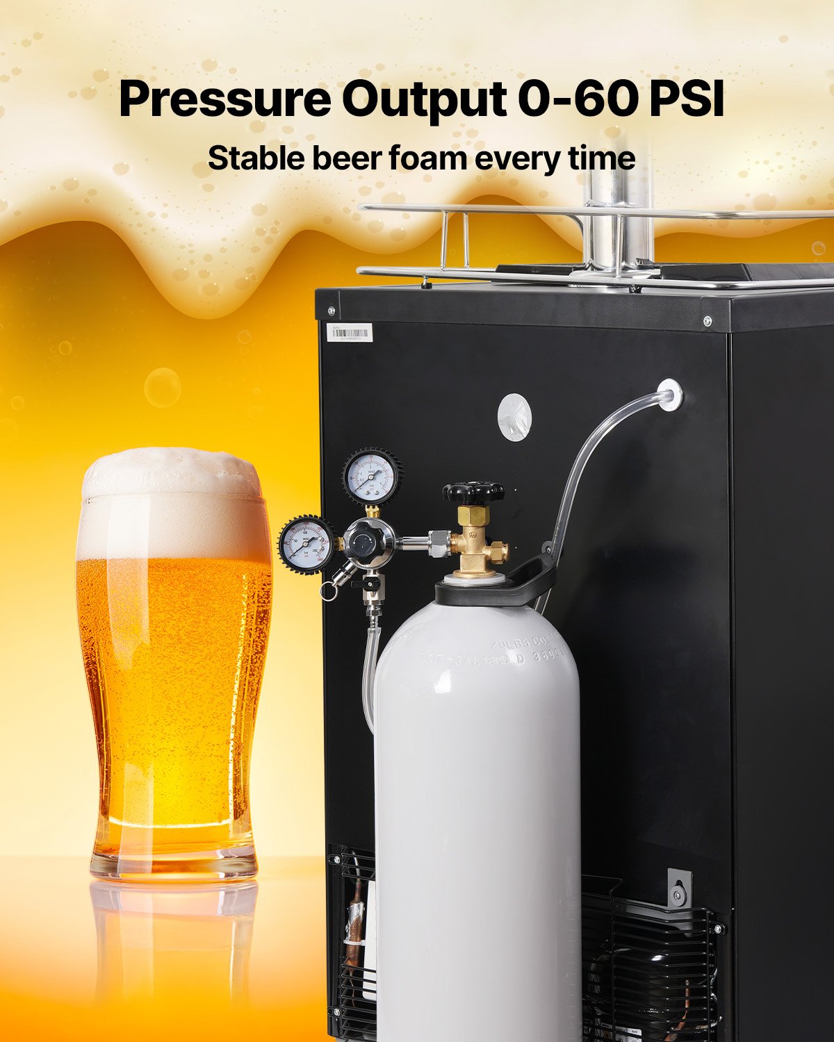 20 lbs CO2 Tank - Durable Aluminum Cylinder with CGA320 Valve