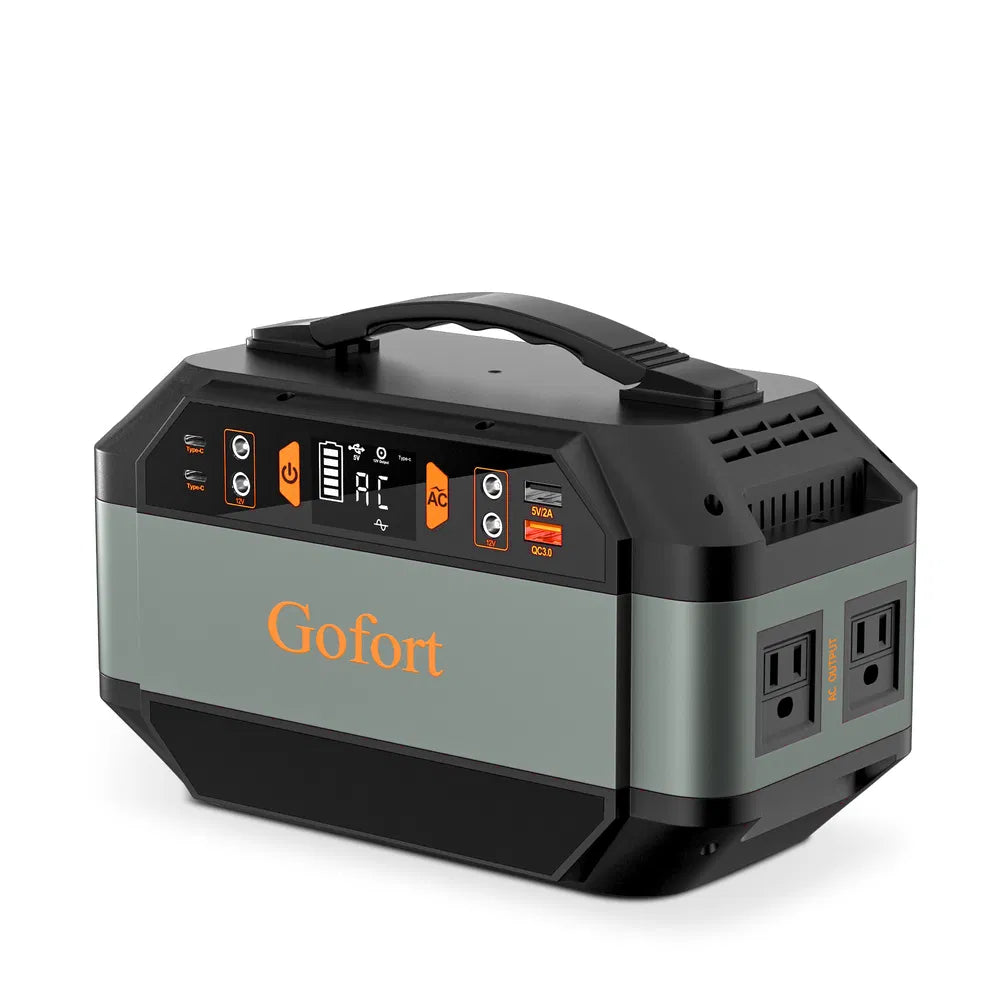 Portable Power Station 299Wh Solar Generator with 2 AC Outlets