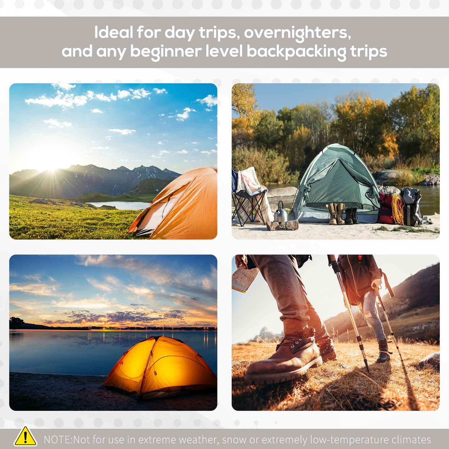 2-3 Person Pop Up Camping Tent - Waterproof Instant Tent