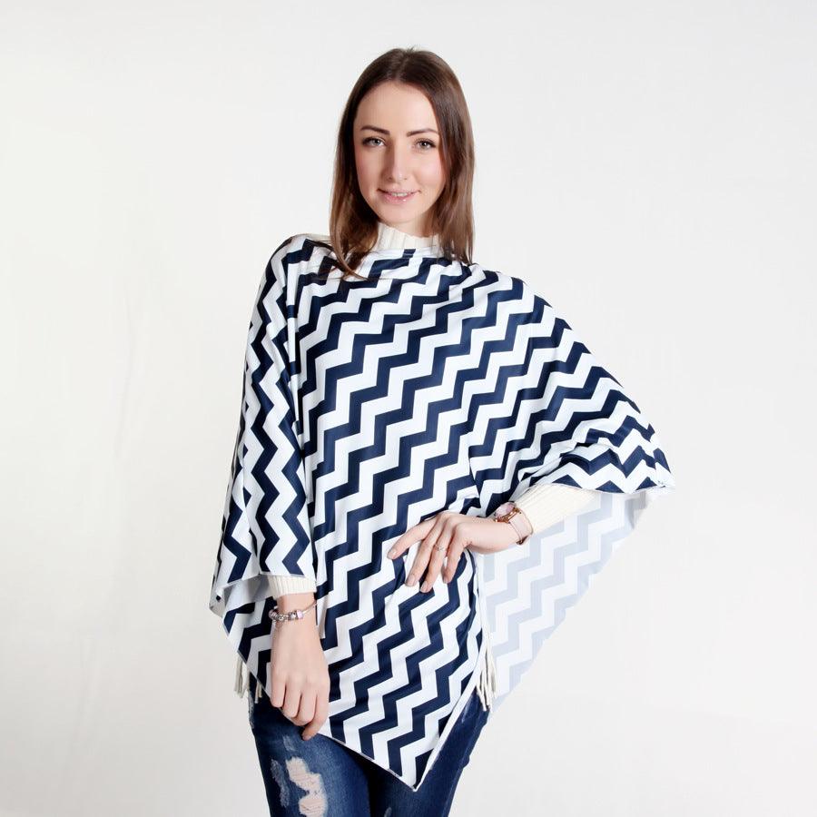 Nursing Shawl for Maternal and Child Care - Windshield Shade Style, Floral Pattern, Polyester, 160cm