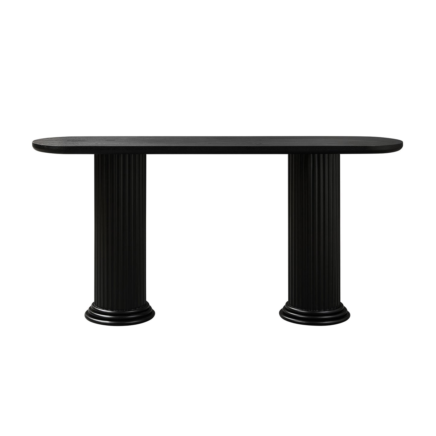 Modern Black Console Table with Roman-Style Legs - 62.99 Inch