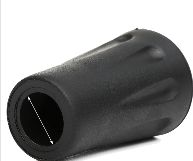 Outdoor Trekking Pole Rubber Sleeve - Round Tip Cover, Black, 20PCS