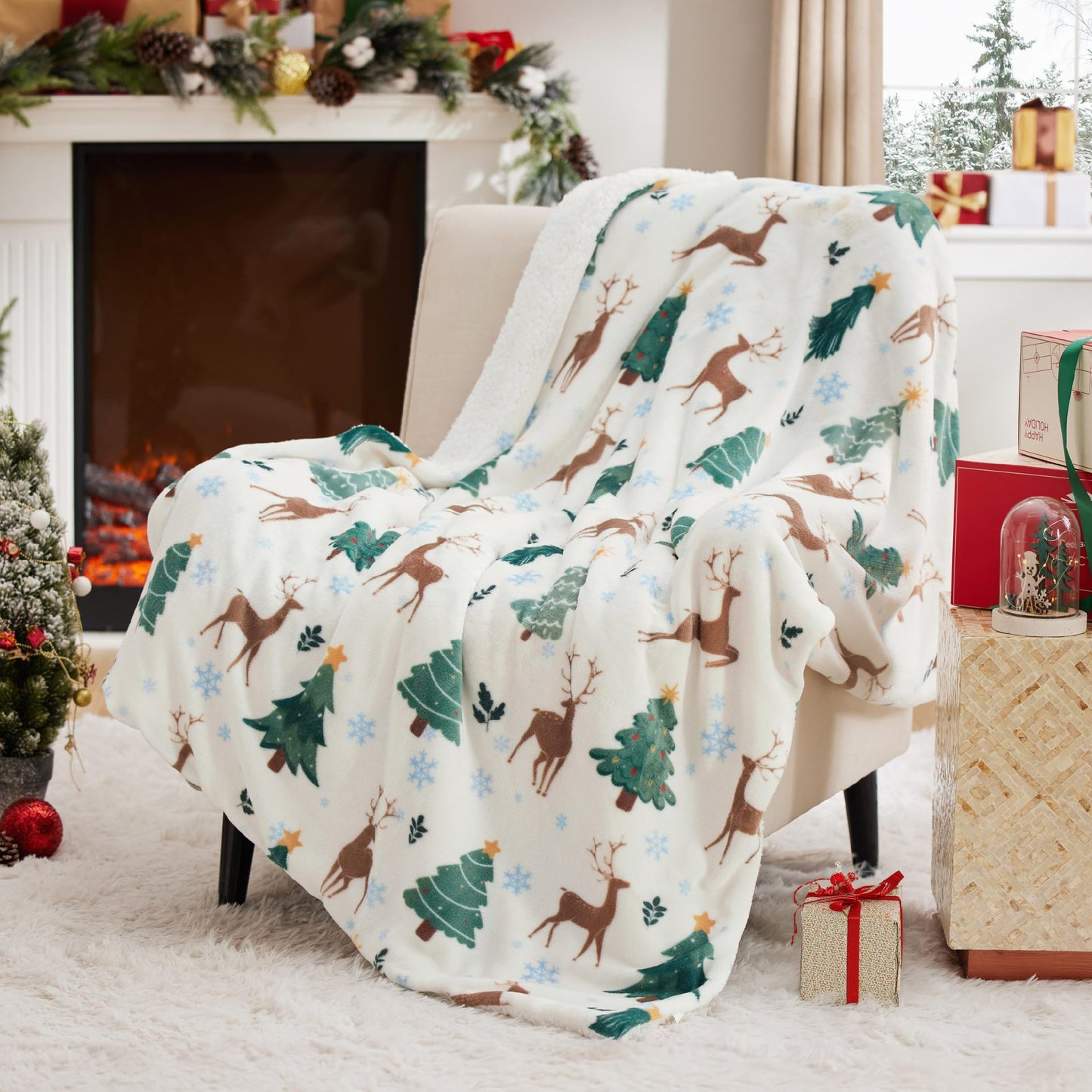 Christmas Corgi Dog Baby Blanket - Soft Cartoon Animal Bedding for Nursery