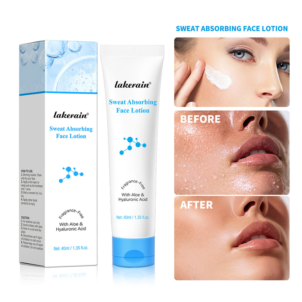 Matte Facial Lotion Nourishing Moisturizer & Primer - 40ml, Foreign Edition